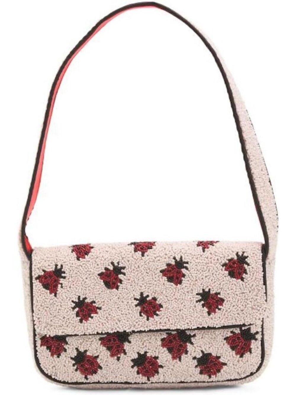 Chic Handcrafted Beaded Flap Shoulder Bag - Stylish Boho Accessory for Any